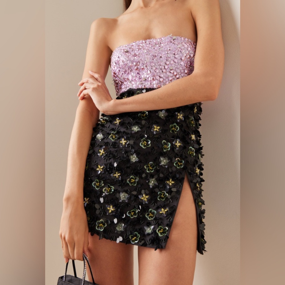Des Phemmes Sequin Embellished Mini Dress Size IT 42/US 6